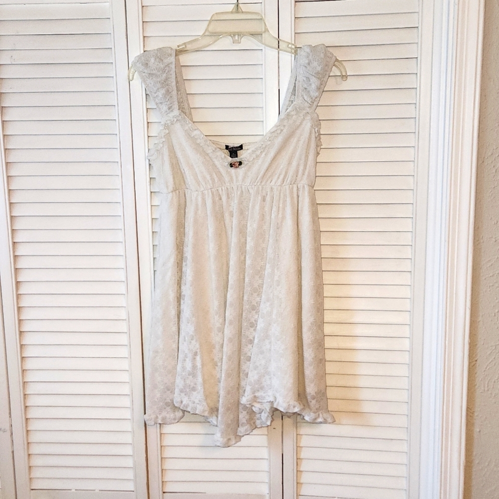 White EUC Wild Fable Lace Mini Slip Dress
